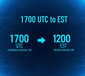 1700 UTC to EST
