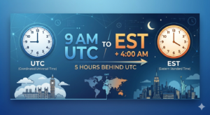9 AM UTC to EST