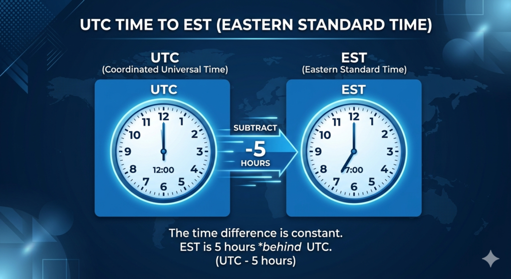 UTC Time to EST