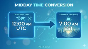 12 PM UTC to EST Midday Time Conversion Fast